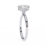 Load image into Gallery viewer, Oval Cut Lab-Grown Diamond Engagement Ring with Hidden Halo | Elegant White Gold Solitaire | Sustainable Luxury Ring
