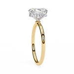 Load image into Gallery viewer, Oval Cut Lab-Grown Diamond Engagement Ring with Hidden Halo | Elegant White Gold Solitaire | Sustainable Luxury Ring
