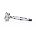 Load image into Gallery viewer, Oval Cut Lab-Grown Diamond Engagement Ring with Hidden Halo | Elegant White Gold Solitaire | Sustainable Luxury Ring
