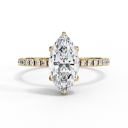 Moissanite Marquise Engagement Ring