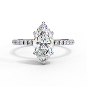 marquise cut lab grown diamond engagement ring