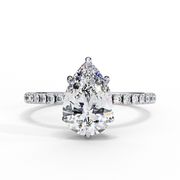 Pear Cut Lab Grown Diamond Engagement Ring