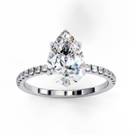 Load image into Gallery viewer, Pear Cut Moissanite Engagement Ring
