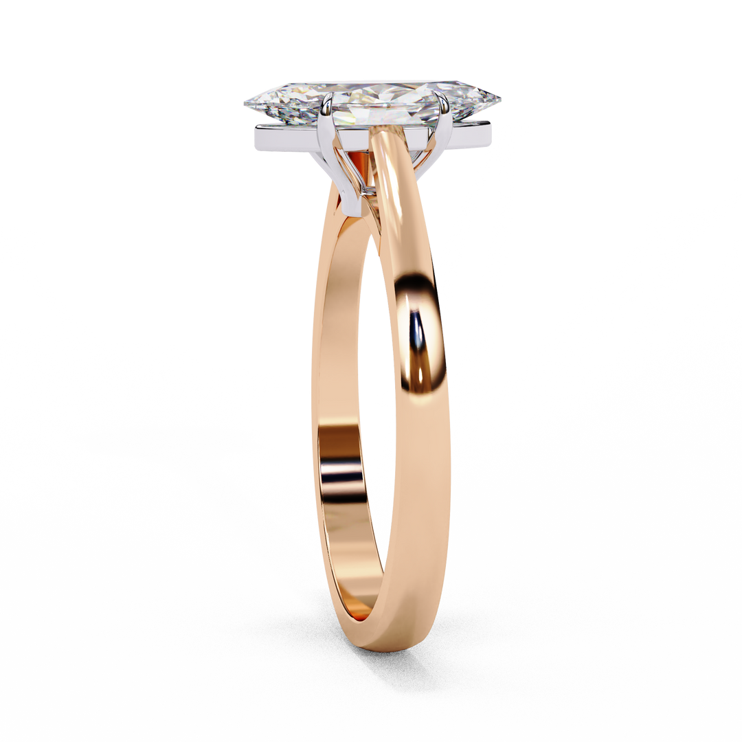 Marquise Cut Lab-Grown Diamond Engagement Ring | Classic Solitaire Ring | Ethical & Sustainable