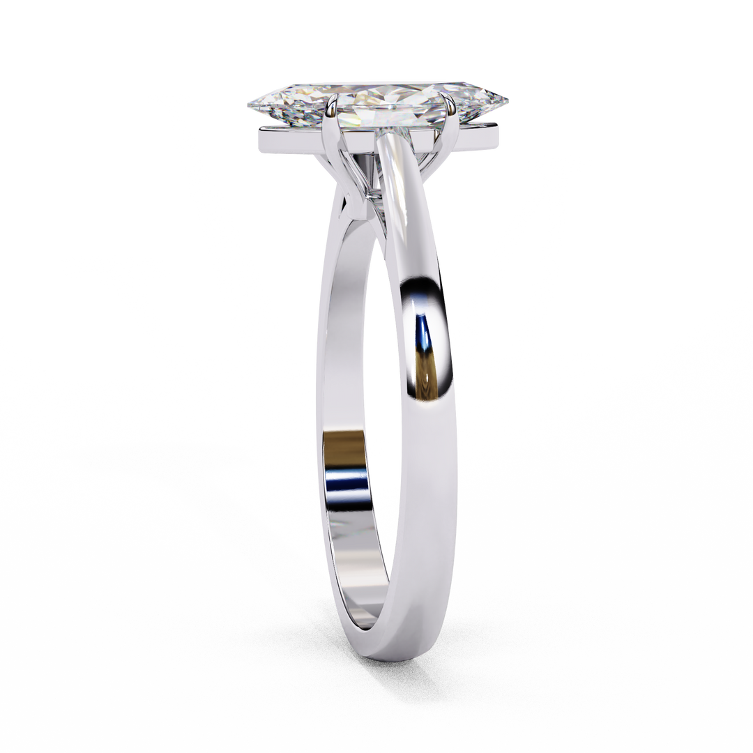 Marquise Cut Lab-Grown Diamond Engagement Ring | Classic Solitaire Ring | Ethical & Sustainable