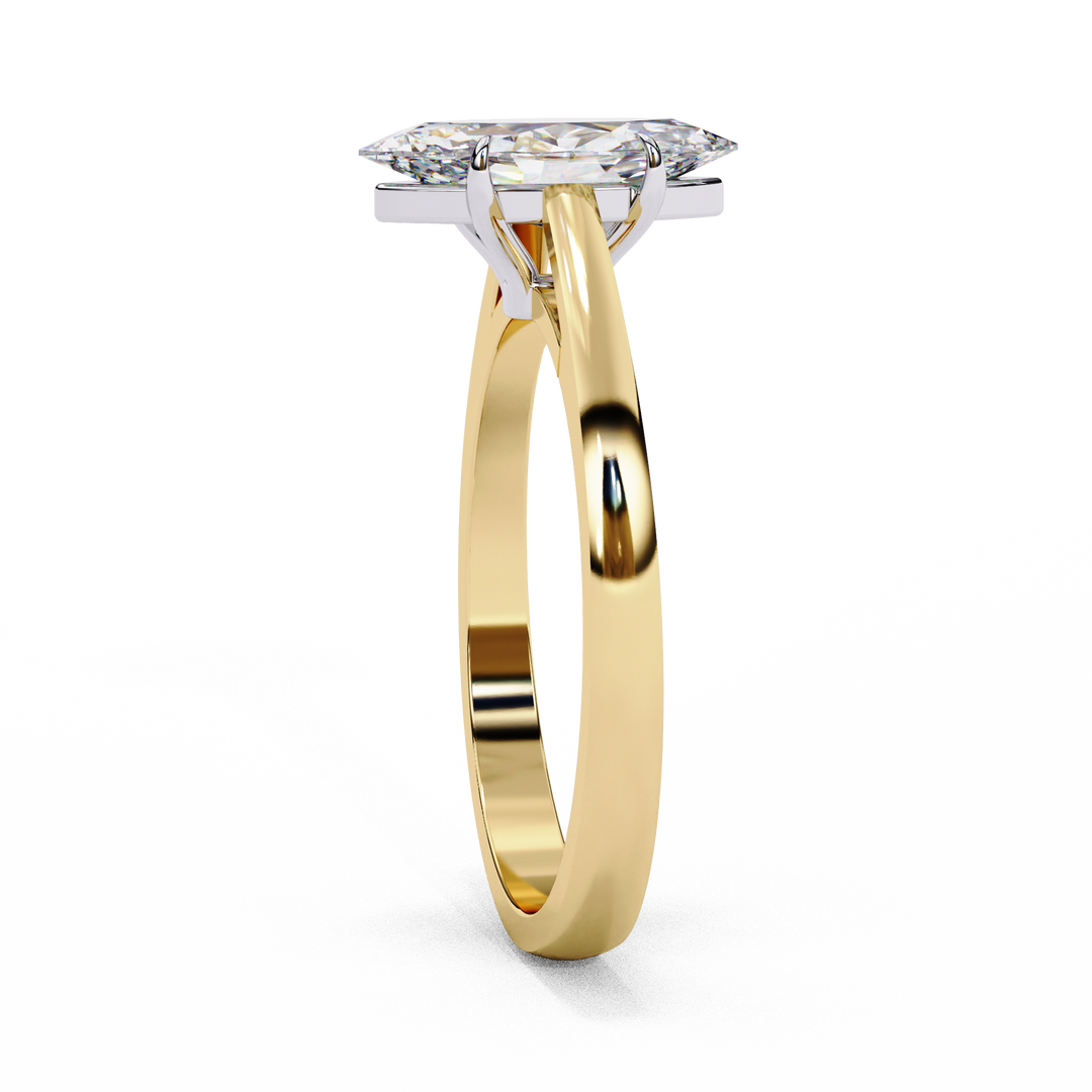 Marquise Cut Lab-Grown Diamond Engagement Ring | Classic Solitaire Ring | Ethical & Sustainable