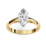 Load image into Gallery viewer, Marquise Cut Lab-Grown Diamond Engagement Ring | Classic Solitaire Ring | Ethical &amp; Sustainable
