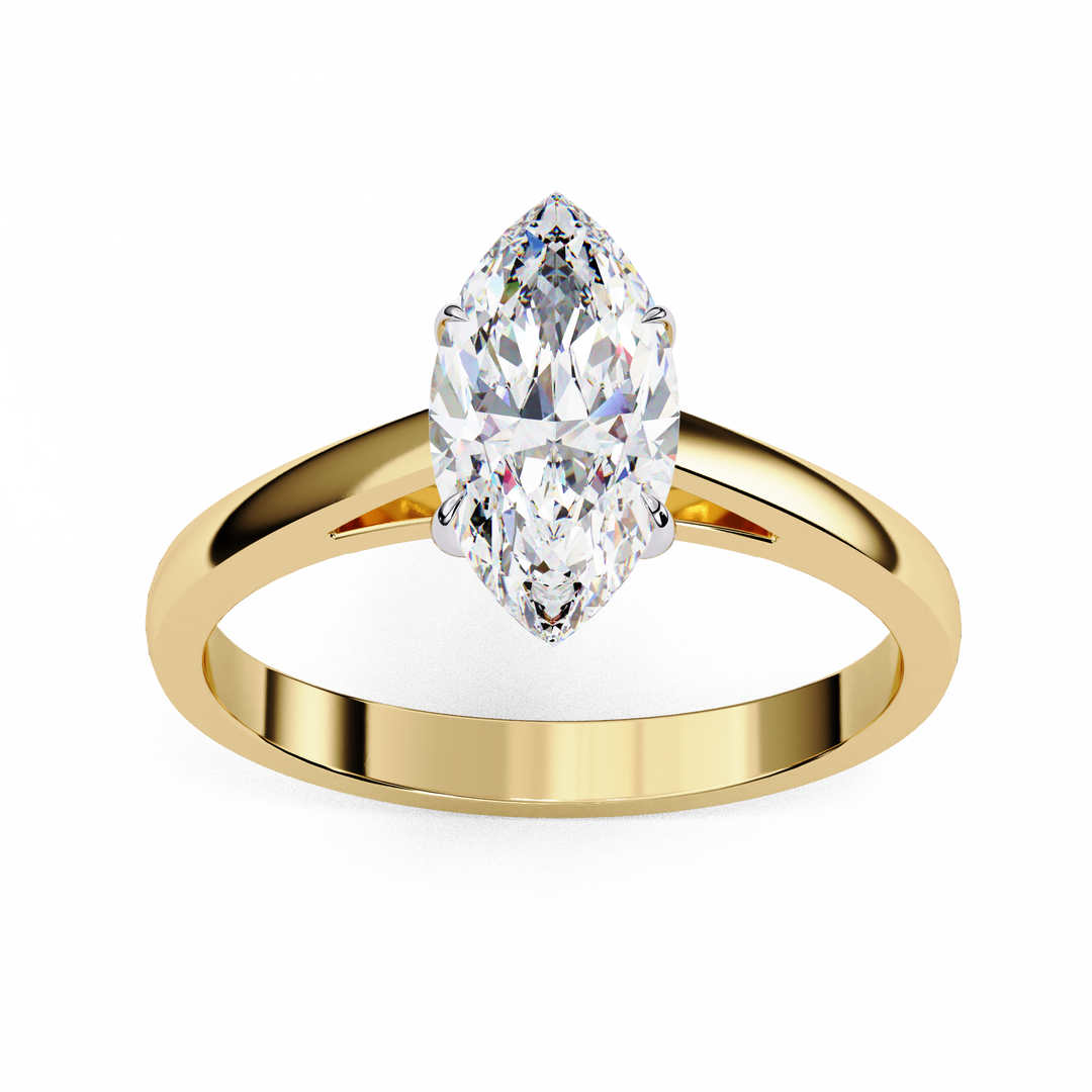 Marquise Cut Lab-Grown Diamond Engagement Ring | Classic Solitaire Ring | Ethical & Sustainable