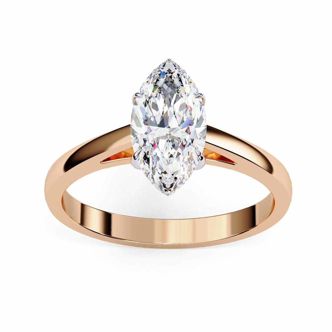 Marquise Cut Lab-Grown Diamond Engagement Ring | Classic Solitaire Ring | Ethical & Sustainable