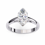 Load image into Gallery viewer, Marquise Cut Lab-Grown Diamond Engagement Ring | Classic Solitaire Ring | Ethical &amp; Sustainable
