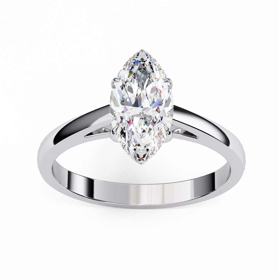 Marquise Cut Lab-Grown Diamond Engagement Ring | Classic Solitaire Ring | Ethical & Sustainable