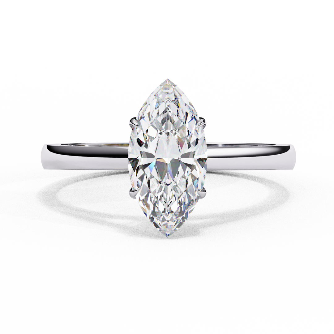 Marquise Cut Lab-Grown Diamond Engagement Ring | Classic Solitaire Ring | Ethical & Sustainable