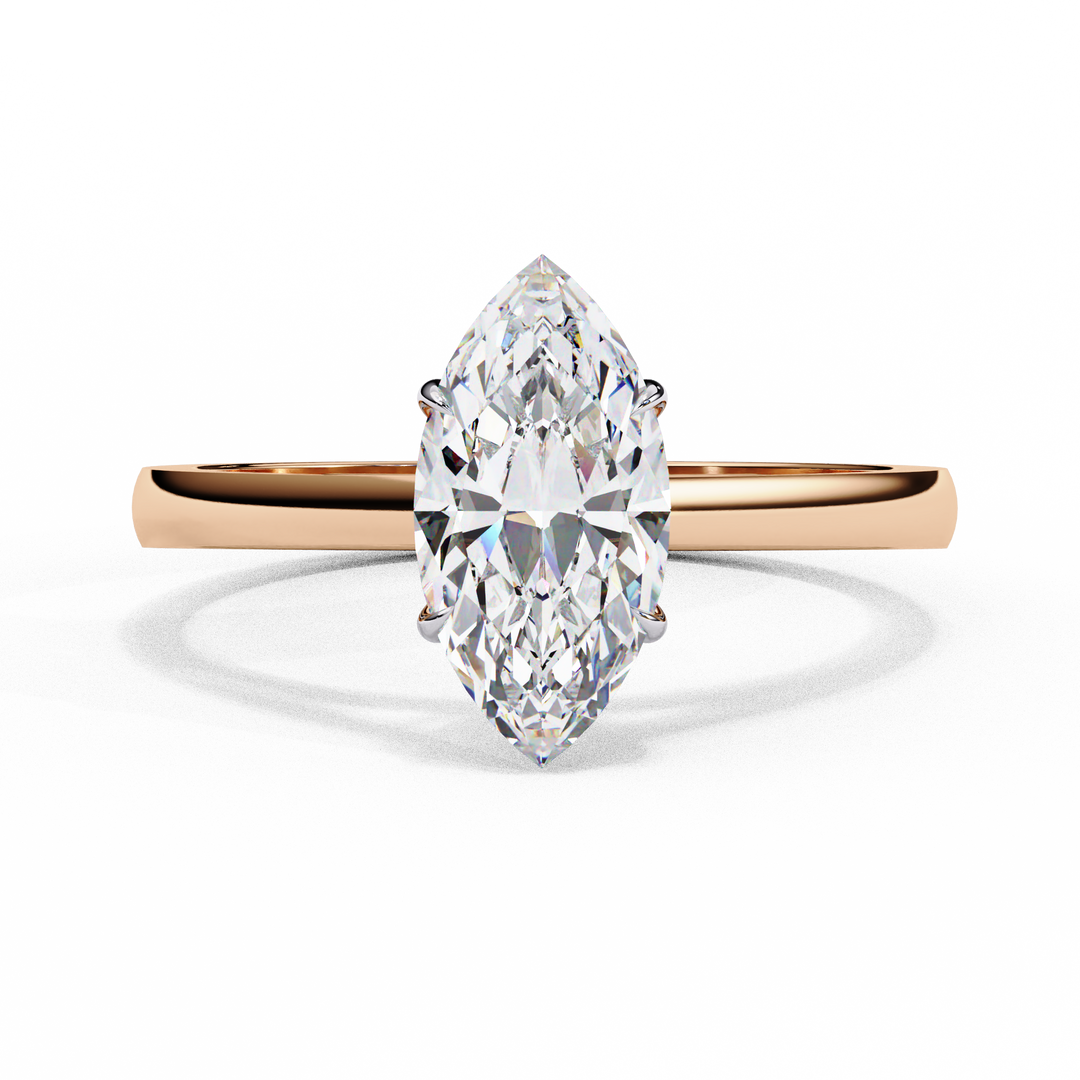Marquise Cut Lab-Grown Diamond Engagement Ring | Classic Solitaire Ring | Ethical & Sustainable