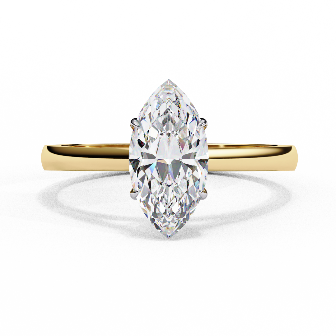 Marquise Cut Lab-Grown Diamond Engagement Ring | Classic Solitaire Ring | Ethical & Sustainable