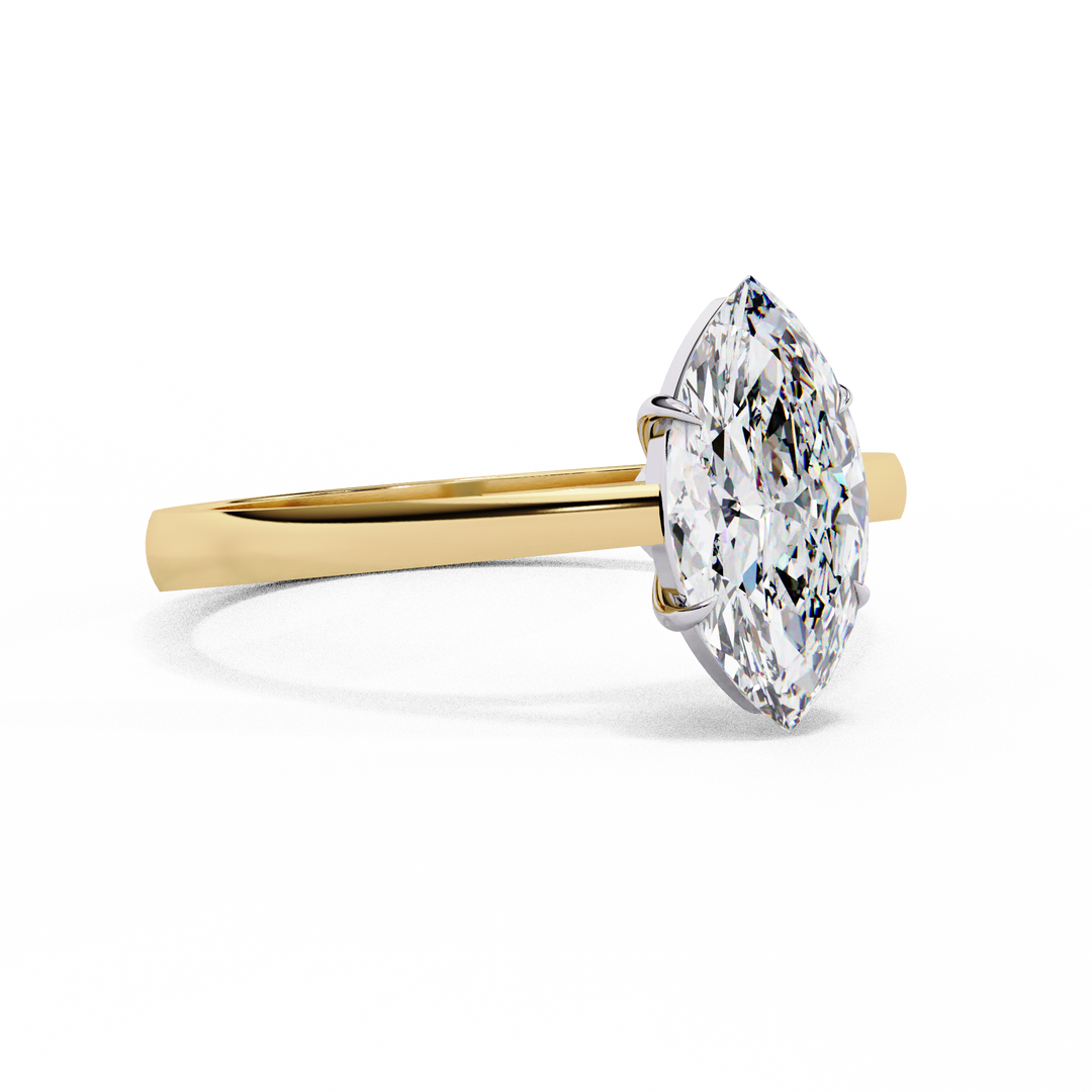 Marquise Cut Lab-Grown Diamond Engagement Ring | Classic Solitaire Ring | Ethical & Sustainable