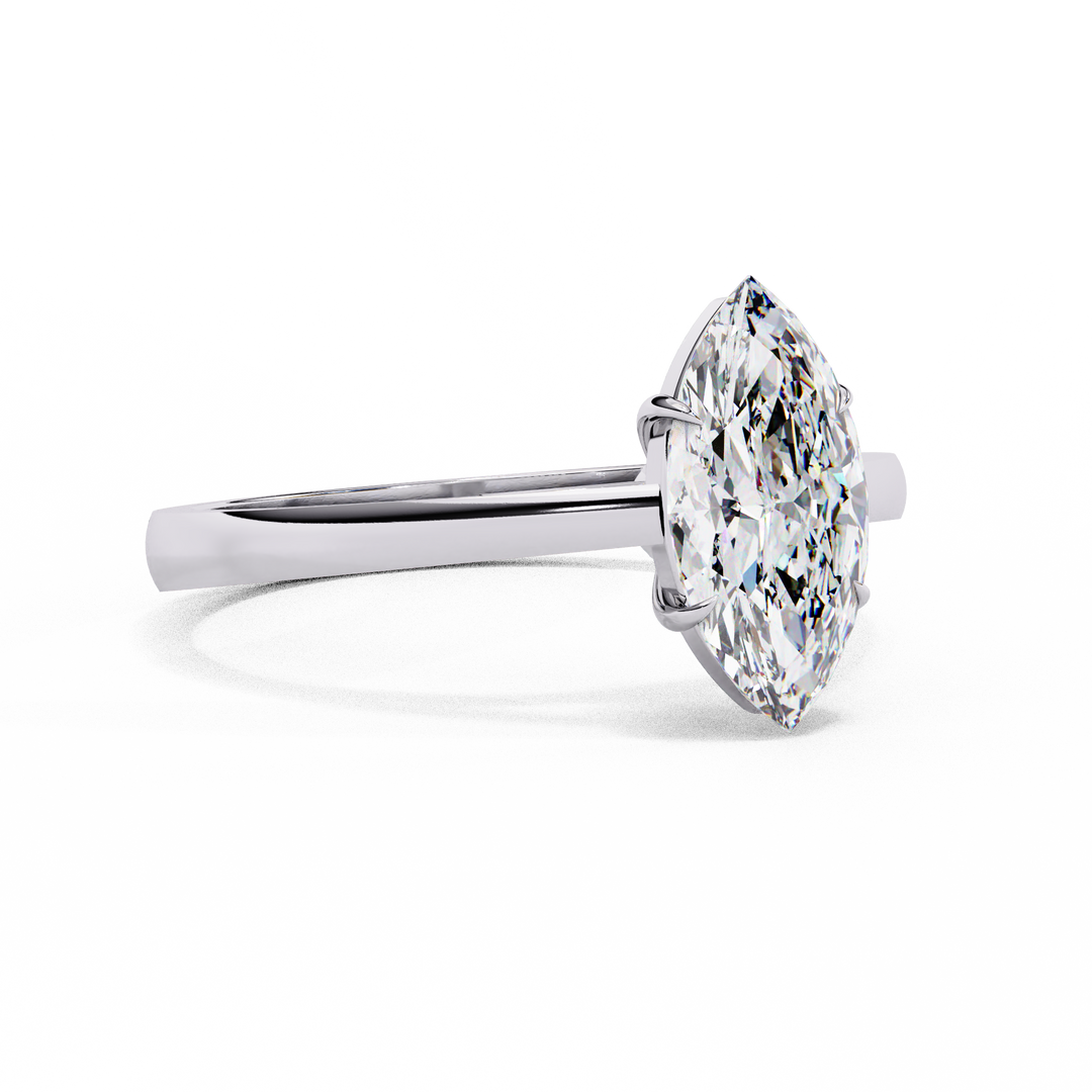 Marquise Cut Lab-Grown Diamond Engagement Ring | Classic Solitaire Ring | Ethical & Sustainable