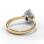 Load image into Gallery viewer, Pear Cut Lab Grown Diamond Engagement Ring With Starburst Halo
