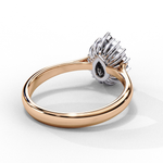Load image into Gallery viewer, Pear Cut Lab Grown Diamond Engagement Ring With Starburst Halo
