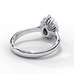 Load image into Gallery viewer, Pear Cut Lab Grown Diamond Engagement Ring With Starburst Halo
