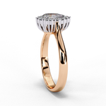 Load image into Gallery viewer, Pear Cut Lab Grown Diamond Engagement Ring With Starburst Halo
