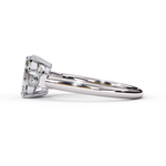 Load image into Gallery viewer, Emerald Cut Moissanite Engagement Ring | Baguette Side Stones
