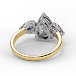 Load image into Gallery viewer, Pear Cut Moissanite Engagement Ring with Pear Side Stones
