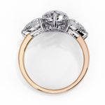 Load image into Gallery viewer, Pear Cut Moissanite Engagement Ring with Pear Side Stones
