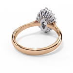 Load image into Gallery viewer, Marquise Cut Moissanite Engagement Ring with Starburst Halo
