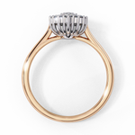 Load image into Gallery viewer, Marquise Cut Moissanite Engagement Ring with Starburst Halo
