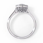 Load image into Gallery viewer, Marquise Cut Moissanite Engagement Ring with Starburst Halo
