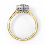 Load image into Gallery viewer, Marquise Cut Moissanite Engagement Ring with Starburst Halo
