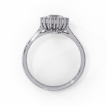 Load image into Gallery viewer, Oval Cut Moissanite Engagement Ring With Starburst Halo
