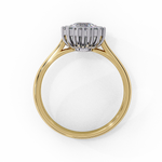 Load image into Gallery viewer, Oval Cut Moissanite Engagement Ring With Starburst Halo
