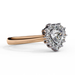Load image into Gallery viewer, Heart Cut Lab Grown Diamond Engagement Ring With Starburst Halo
