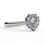 Load image into Gallery viewer, Heart Cut Lab Grown Diamond Engagement Ring With Starburst Halo

