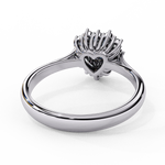 Load image into Gallery viewer, Heart Cut Lab Grown Diamond Engagement Ring With Starburst Halo
