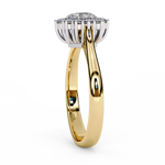 Load image into Gallery viewer, Heart Cut Lab Grown Diamond Engagement Ring With Starburst Halo
