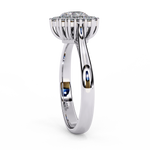 Load image into Gallery viewer, Heart Cut Lab Grown Diamond Engagement Ring With Starburst Halo
