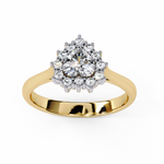 Load image into Gallery viewer, Heart Cut Lab Grown Diamond Engagement Ring With Starburst Halo
