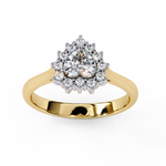 Load image into Gallery viewer, Heart Cut Lab Grown Diamond Engagement Ring With Starburst Halo
