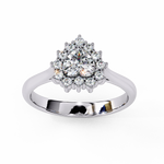 Load image into Gallery viewer, Heart Cut Lab Grown Diamond Engagement Ring With Starburst Halo

