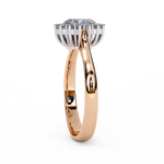 Load image into Gallery viewer, Oval Cut Moissanite Engagement Ring With Starburst Halo
