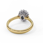 Load image into Gallery viewer, Oval Cut Moissanite Engagement Ring With Starburst Halo
