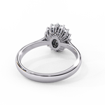 Load image into Gallery viewer, Oval Cut Moissanite Engagement Ring With Starburst Halo

