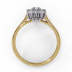 Load image into Gallery viewer, Emerald Cut Moissanite Engagement Ring with Starburst Halo
