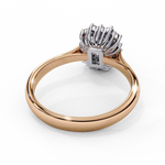 Load image into Gallery viewer, Radiant Cut Moissanite Engagement Ring with Starburst Halo
