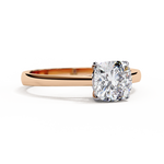 Load image into Gallery viewer, Cushion Cut Lab Grown Diamond Engagement Ring | Solitaire in Yellow Gold | Ethical &amp; Sustainable Brilliance
