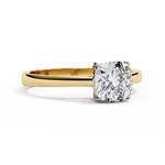 Load image into Gallery viewer, Cushion Cut Lab Grown Diamond Engagement Ring | Solitaire in Yellow Gold | Ethical &amp; Sustainable Brilliance
