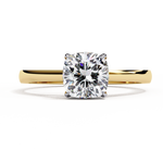 Load image into Gallery viewer, Cushion Cut Lab Grown Diamond Engagement Ring | Solitaire in Yellow Gold | Ethical &amp; Sustainable Brilliance
