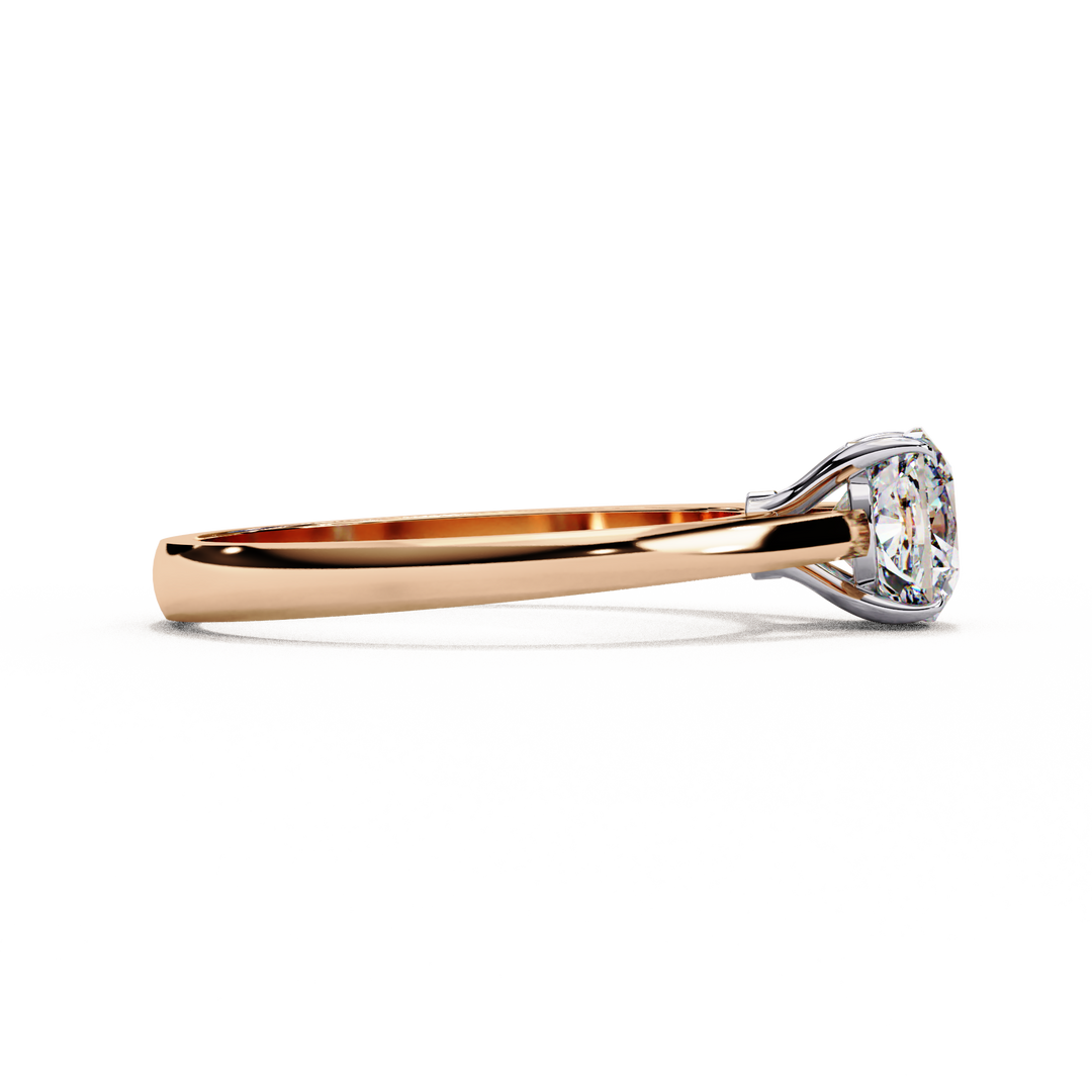 Cushion Cut Lab Grown Diamond Engagement Ring | Solitaire in Yellow Gold | Ethical & Sustainable Brilliance